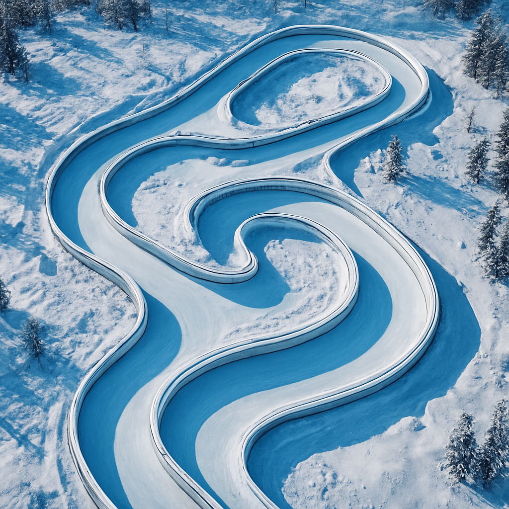 Icy bobsleigh track